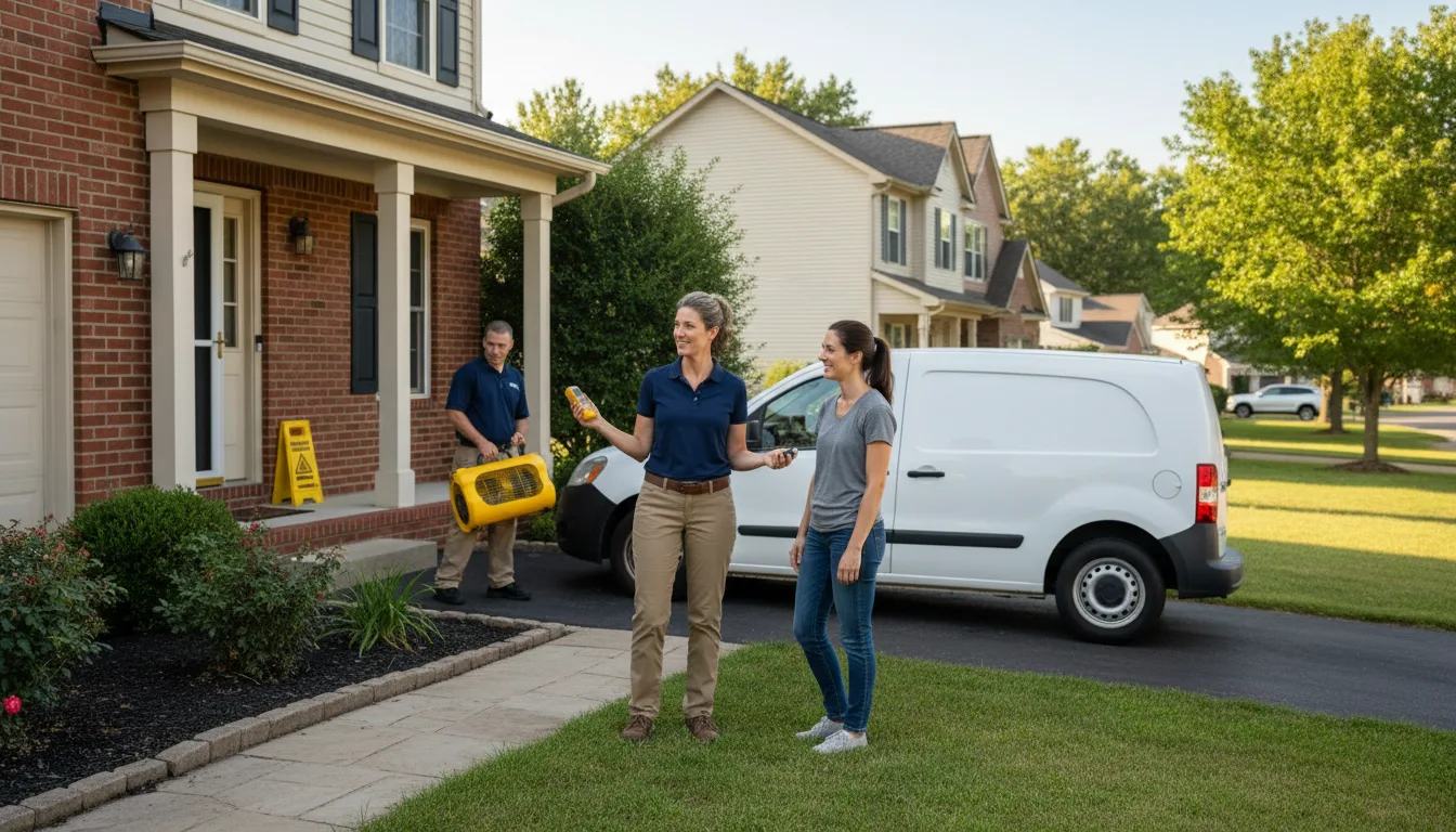 Residential water damage restoration in Littleton, IL